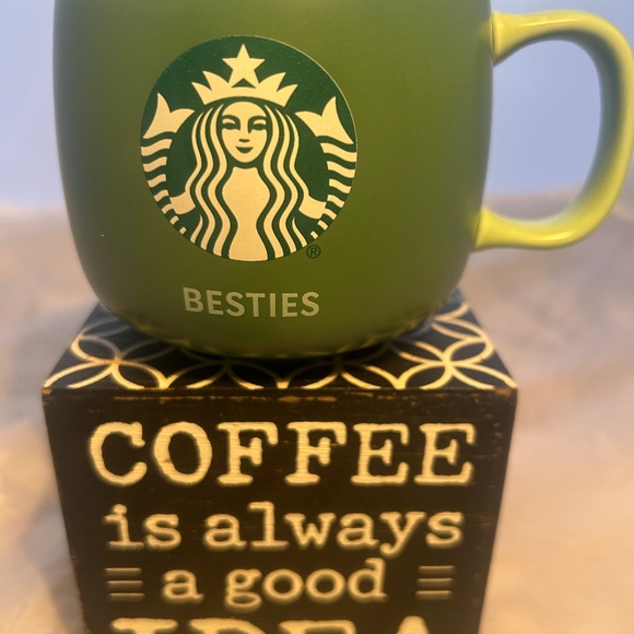 Starbucks Bestie Green Stoneware Coffee Collector's Mug 12oz Never-Used - Picture 10 of 11